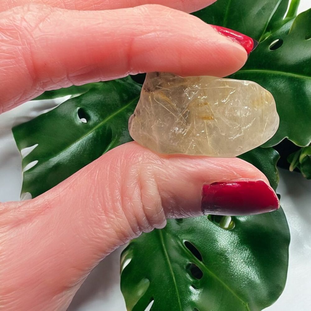 Golden Rutilated Quartz Crystal Freeform - Picture 2 of 12